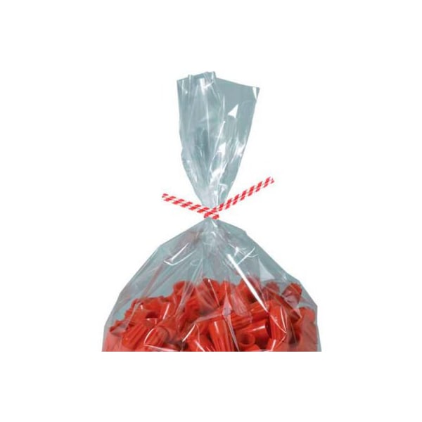 Box Packaging Paper Twist Ties 6L x 5/32W Red Candy Stripe 2000/Pack PBT6CS - main